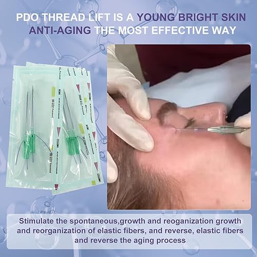 Miniatura 5 de Oldream Pdo Cog Threads 21G60mm, rosca dentada para elevación de ojos de zorro, tipo W, hilos Pdo para engranajes de estiramiento facial, 20 unidades