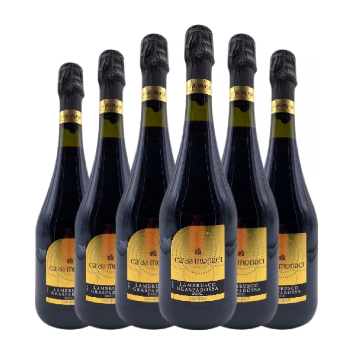 Wines Co Ca'de Monaci Tinto Lambrusco Lambrusco di Sorbara 75 cl Espumoso tinto (Caja de 6 Botellas de 75 cl)