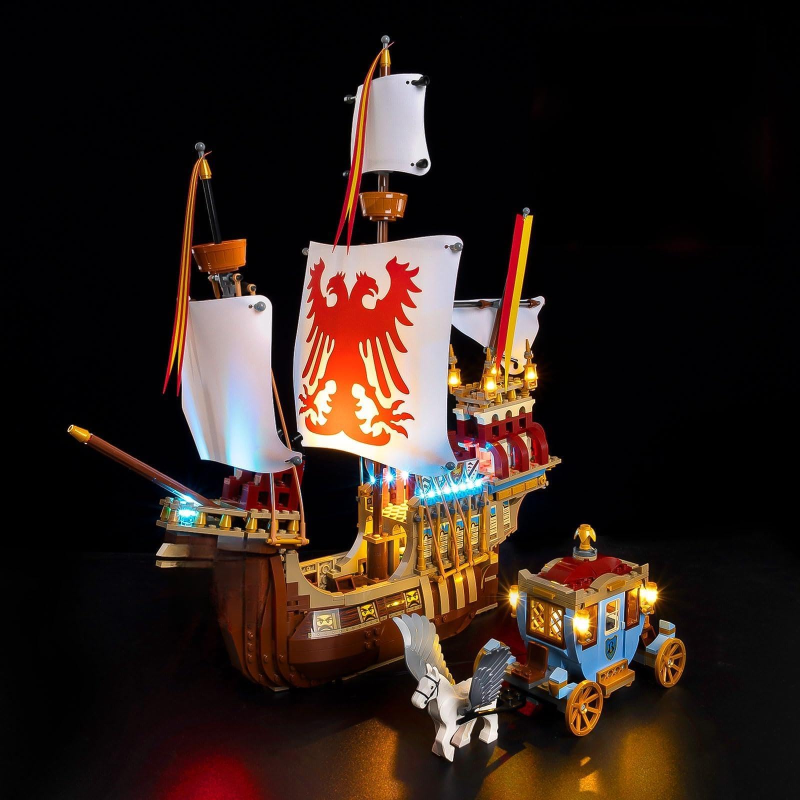 Kyglaring LED Light Kit Compatible with Lego 76440 Set, Lighting Accessories for Triwizard Tournament: The Arrival, Lights Only (Model Not Included), RC Version.