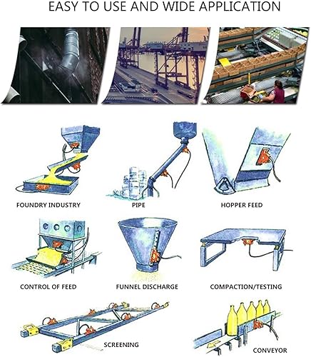 Miniatura 6 de Vibradores de turbina industrial, Vibrador de turbina neumática GT25, Vibradores de turbina industrial de 14", Vibrador industrial silencioso