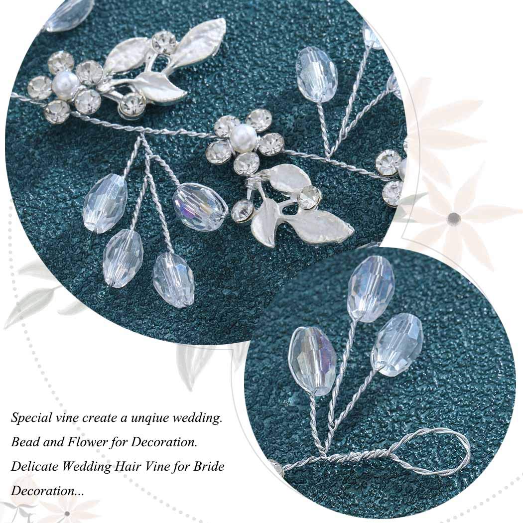 Amazon.com : Unicra Leaf Wedding Hair Vine Flower Bridal  display picture 2