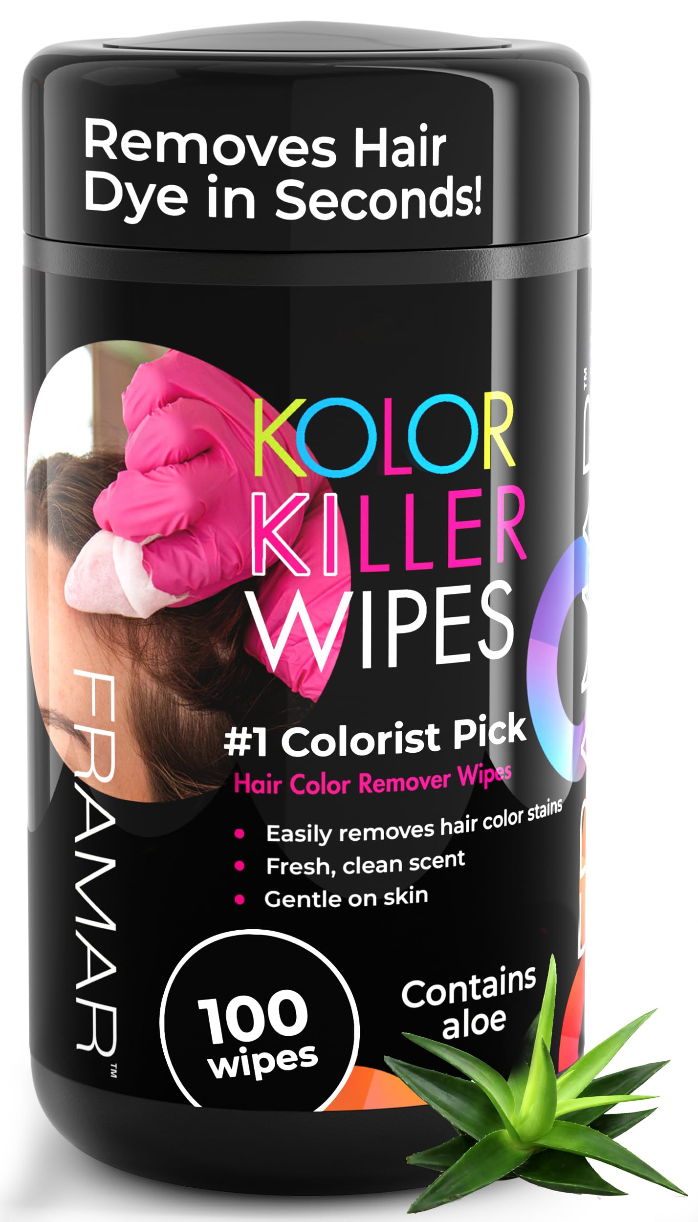 Framar Kolor Killer Wipes, Hair Dye Remover For Skin, Gentle on Skin 1 Count (Pack of 1)