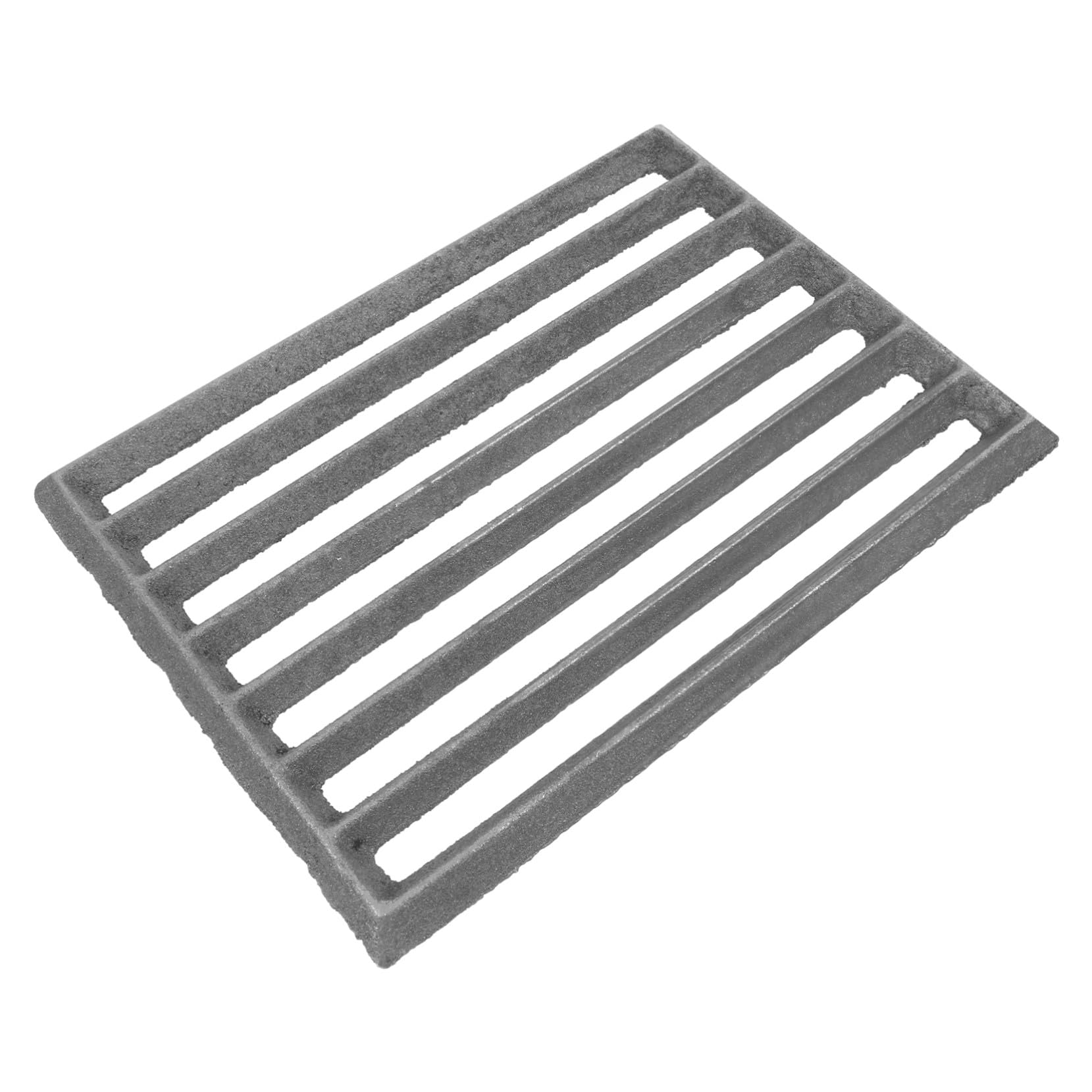 Grille de barbecue en fonte noire rectangulaire contre les aliments brûlés