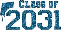Vista 25 de Class of 2031 Iron On Decal, Graduation Shirt Transfer, Graduate Tshirt Patch, DIY Crafts, Graduation Cap, Pick Size and Color, Iron-On Almost Old