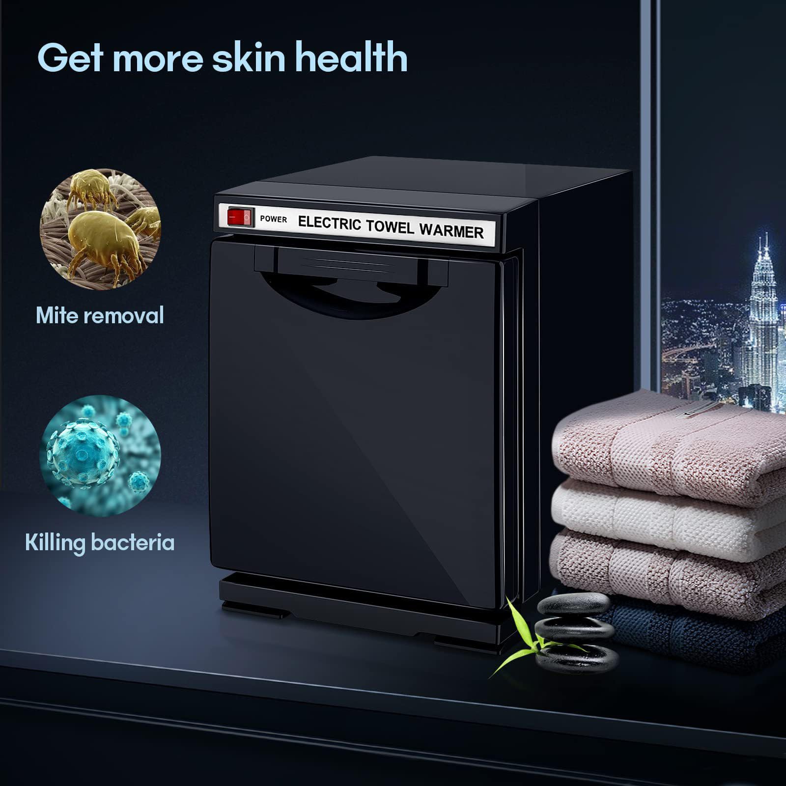 Professioneller Handtuchwärmer, 5 l, 80.0 °C schnelle Heizung, 360 ° Heizung für Spa, Salon, Fitnessstudio und Hotel – kompaktes Design für kleine Handtücher und Komfort.
