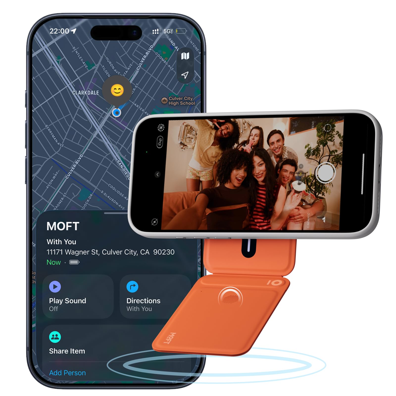 MOFT Trackable Tripod Wallet, 4-in-1 MagSafe Selfie Stick for Vlogging