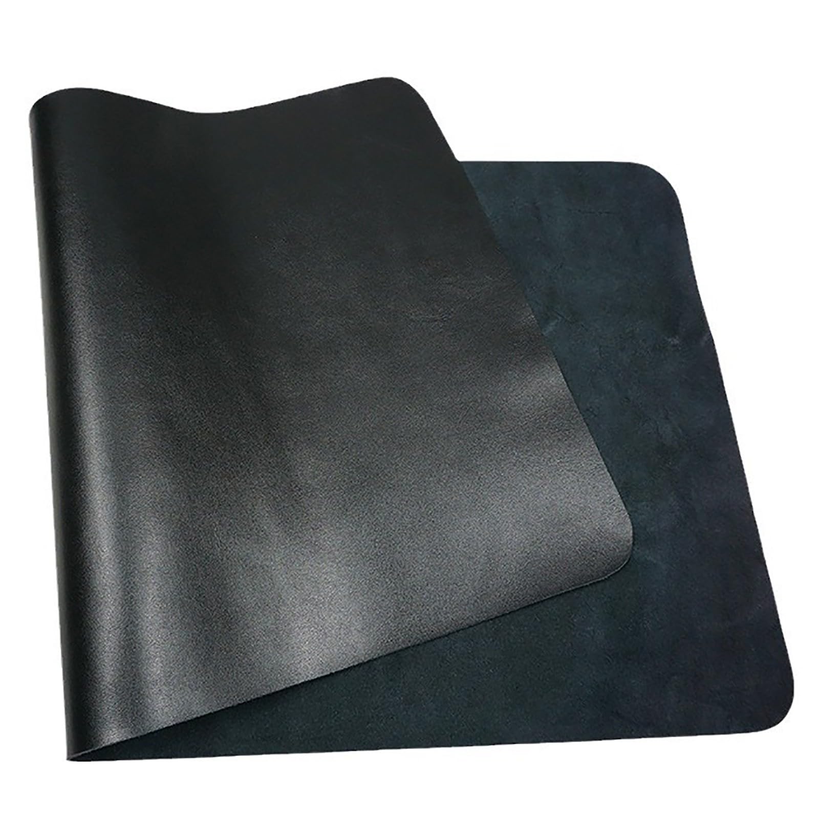 Schreibtischunterlage 80x40cm, Schwarzes Mauspad XXL aus PU-Leder, Wasserdicht und rutschfest, Multifunktionales schreibunterlagen - tischunterlage für Büro/Home/Laptop(Black,90x40cm)