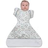 Swaddle Sack Arms Up, Allows Babies HIPS to Move Freely, fits Newborn Babies 0-6 Months, Baby Sleep Sack, Organic Cotton Rainbow