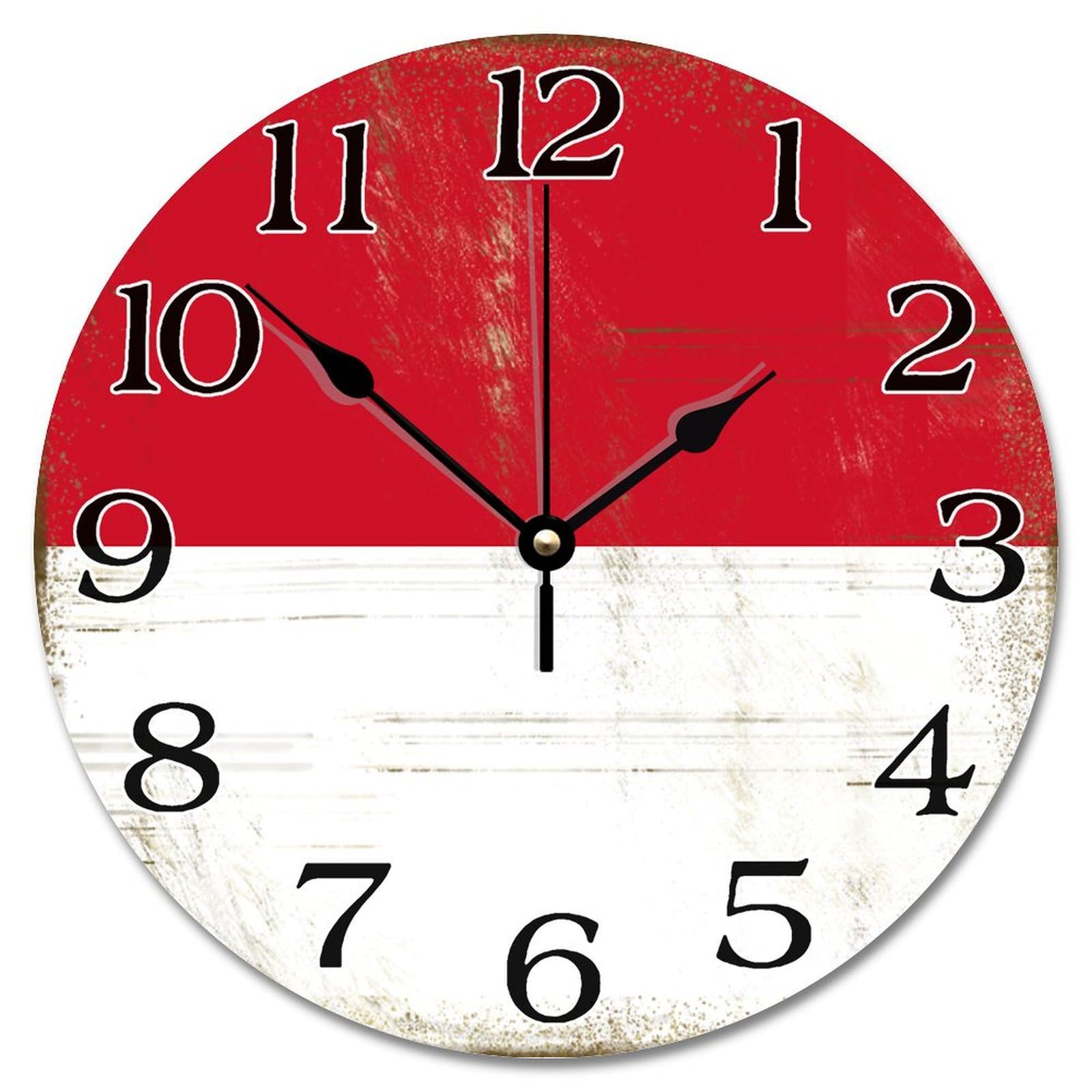 Horloge indonésienne silencieuse 38cm pour dormir sans bruit