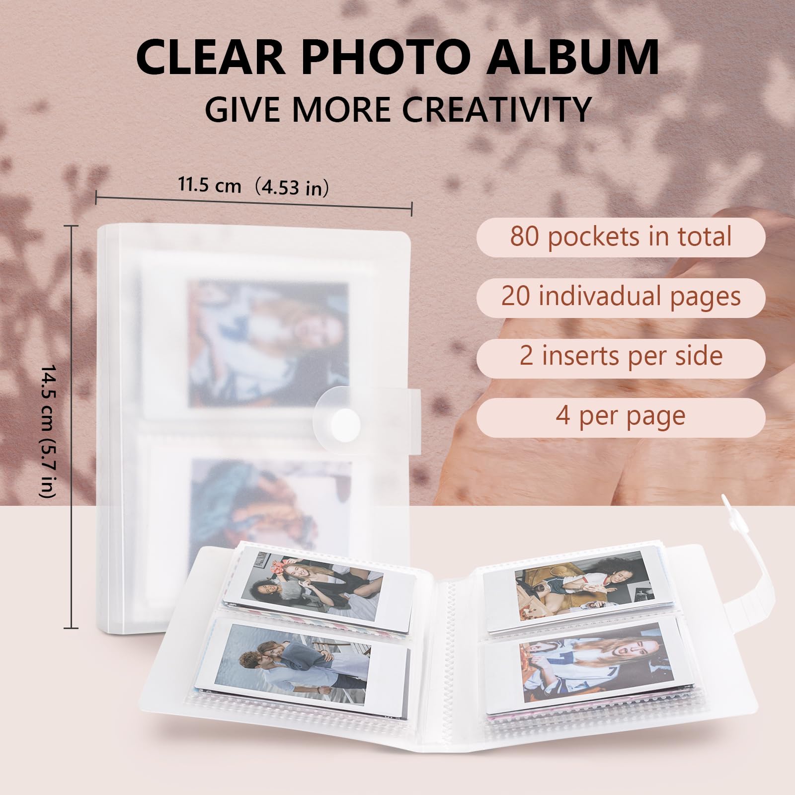 8 in 1 - Kit di Accessori Fotografici 2x3 Compatibile con Fujifilm Instax Mini 13/41/12/11/9/8/7/99/40/50/LiPlay/LiPlay+/EVO, Include Album/Cornici Magnetiche/Cornici Sospese/Adesivi