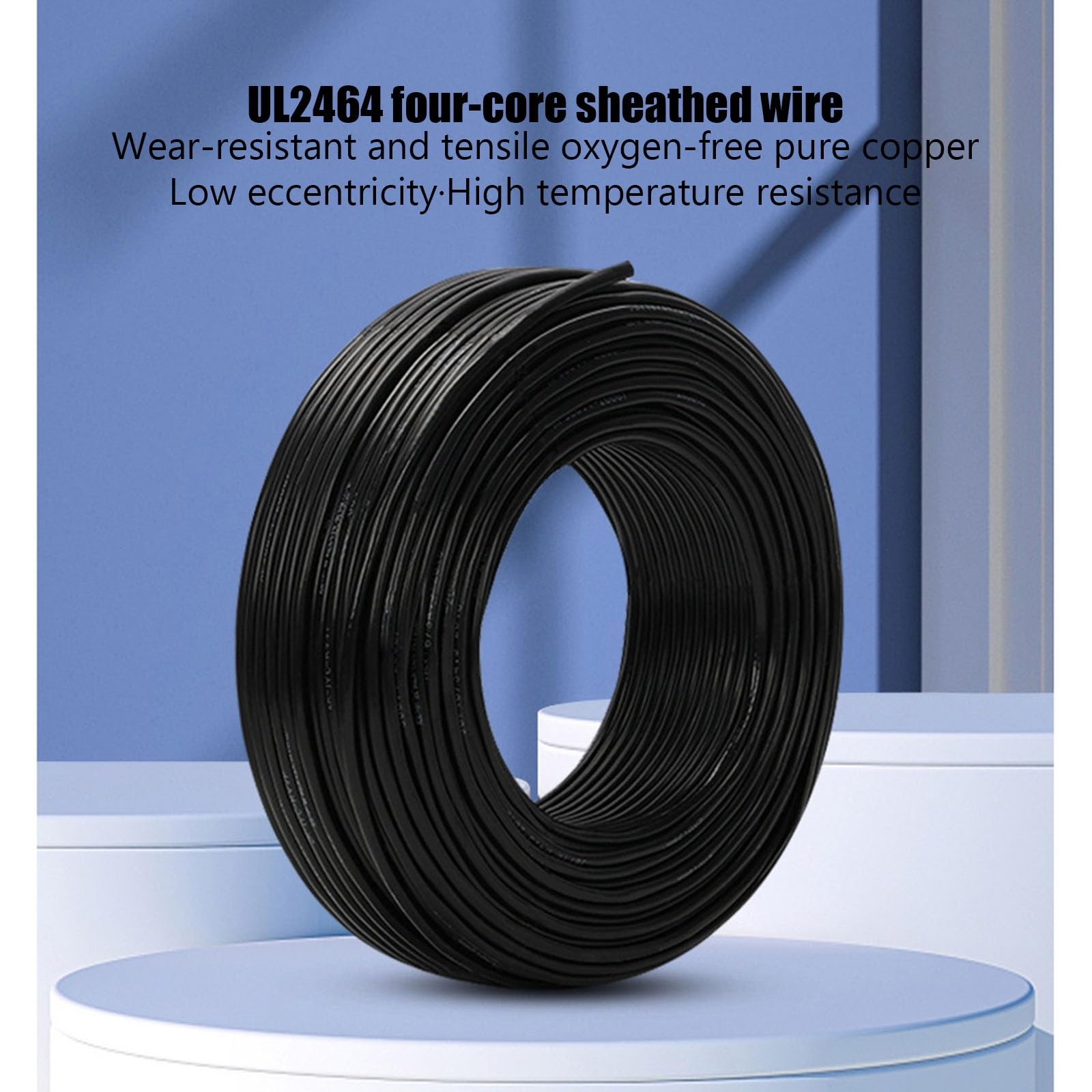 ケーブル・シールド pcocc 4-CONDUCTORS CABLE MOOKEERF 16/4 Shielded Wire 50FT,16AWG 4 Conductor Shielded