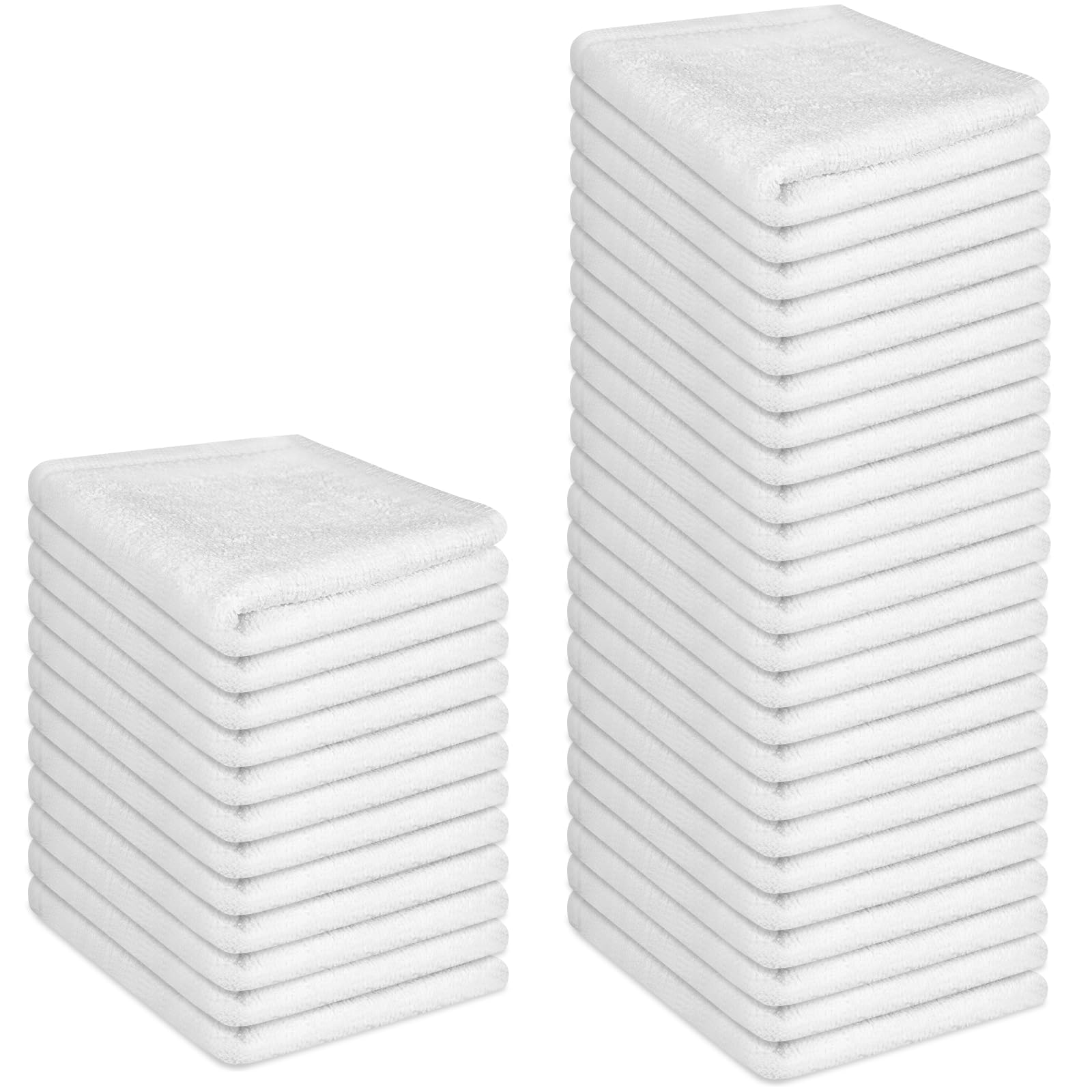 Washcloths Set, 36-Pack Cotton Wash Cloths, 12x12 Inch, White