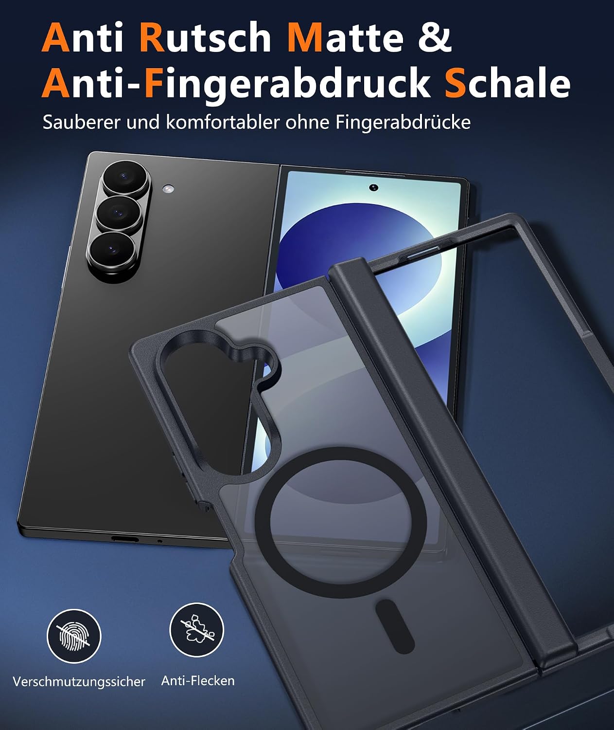 FNTCASE for Samsung Galaxy Z Fold 7 Case Magnetic with Hinge Protection