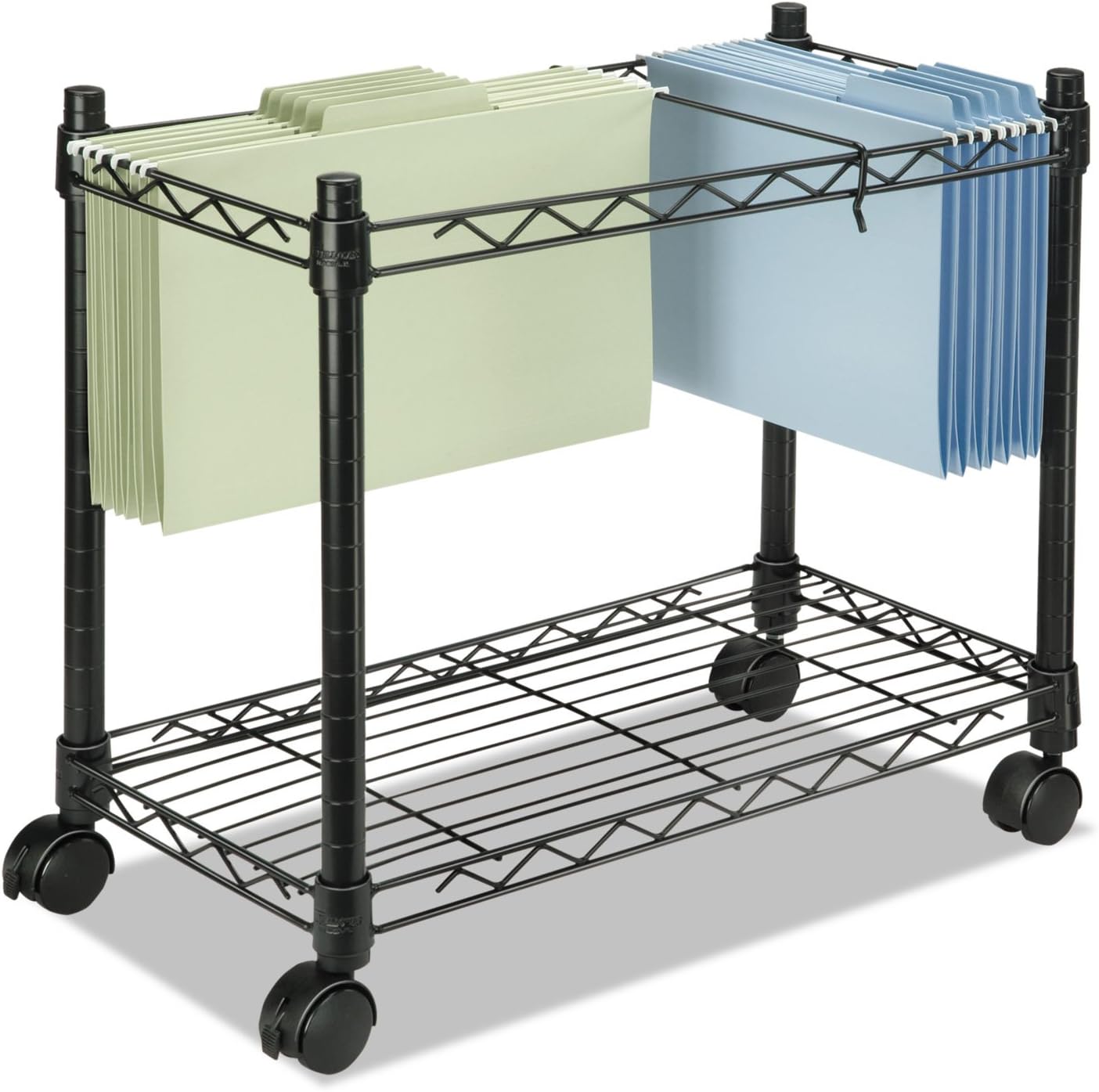 Fellowes 45081 High-Capacity Rolling File Cart, 24w x 14d x 20-1/2h, Black