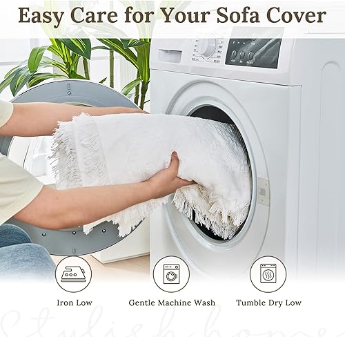 Miniatura 8 de Fundas de sofá modular para sofá modular en forma de L, 2 piezas, fundas de sofá para mascotas y perros, protector de muebles (blanco, XXL)