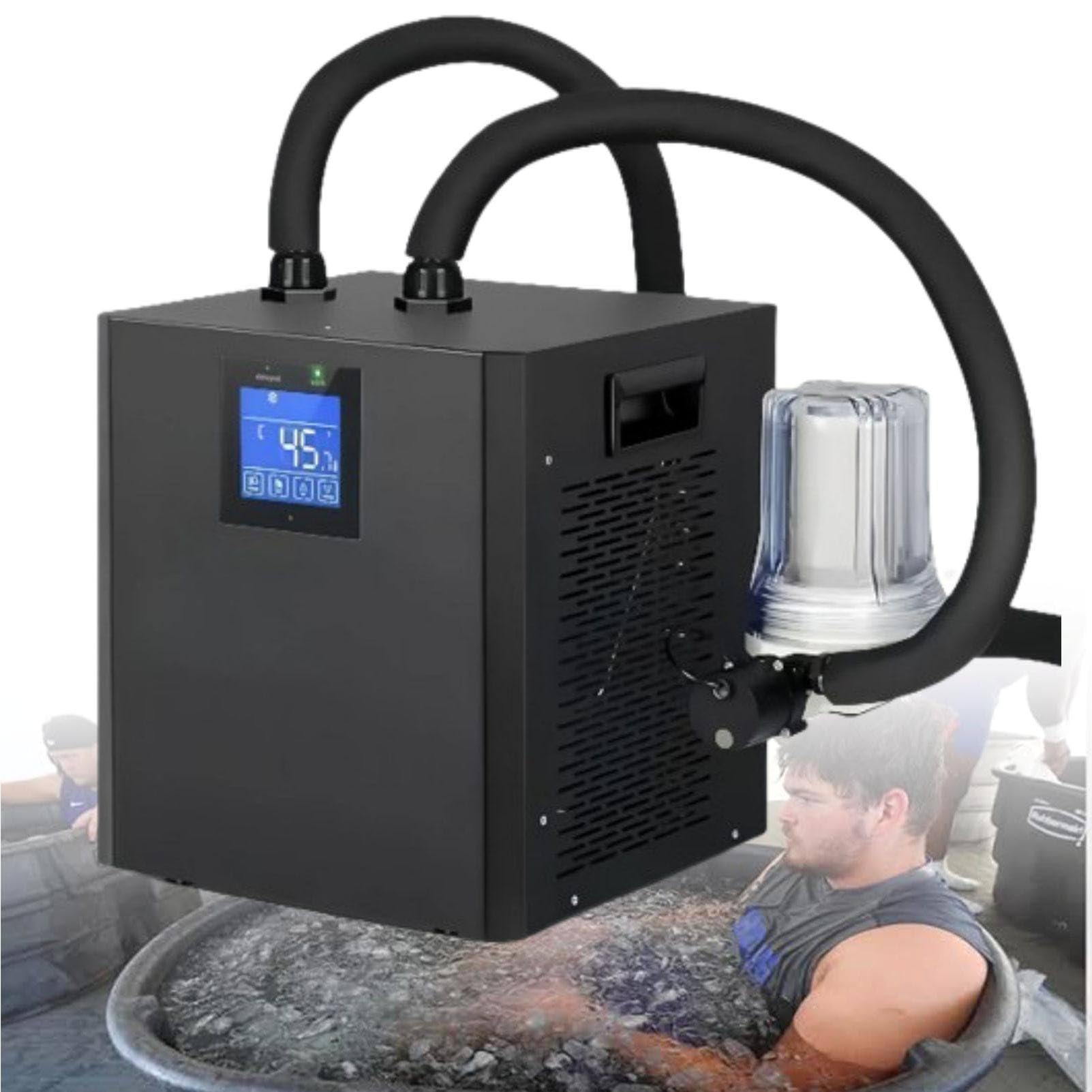 Cold Plunge Ice Bath - Sistema de refrigeración de agua para baño de hielo, control remoto y táctil, bombas dobles para bañera de hielo de hasta 300 L, solución de refrigeración eficiente para la