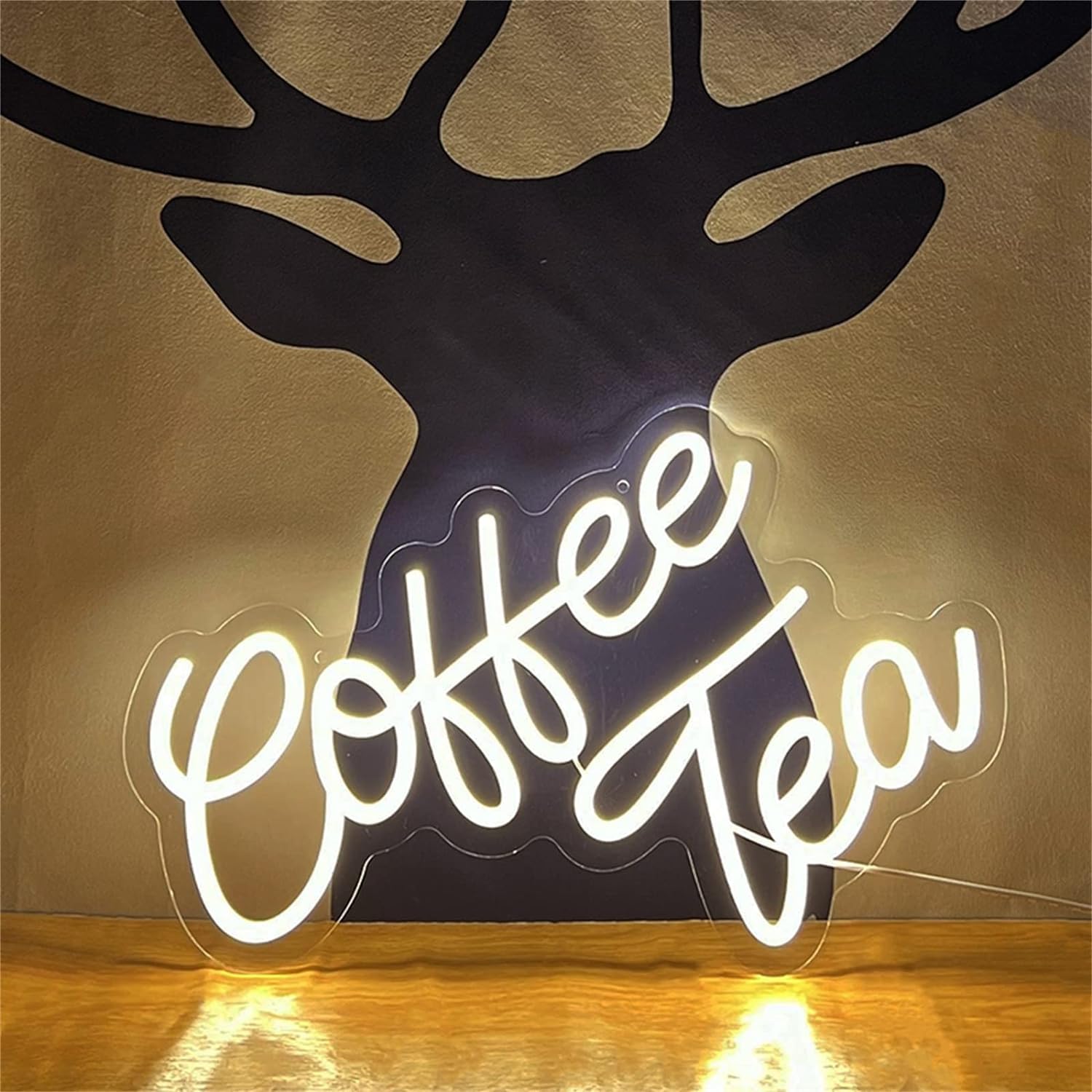 Znak neonowy LED Kawa i herbata Neony, ciepłe białe neony LED do kawiarni i restauracji Party Decor, 43X32cm