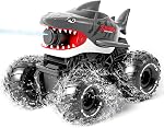 Amphibious Remote Control Car Boat Water Squirt RC Capteur de gestuosité 2.4GHz 4WD Monster Truck Waterproof RC Voiture pour 6 7 8 9-12 Enfants Filles Garçons Cadeau Piscine Jouet d'eau avec 2 Batteries remplaçables