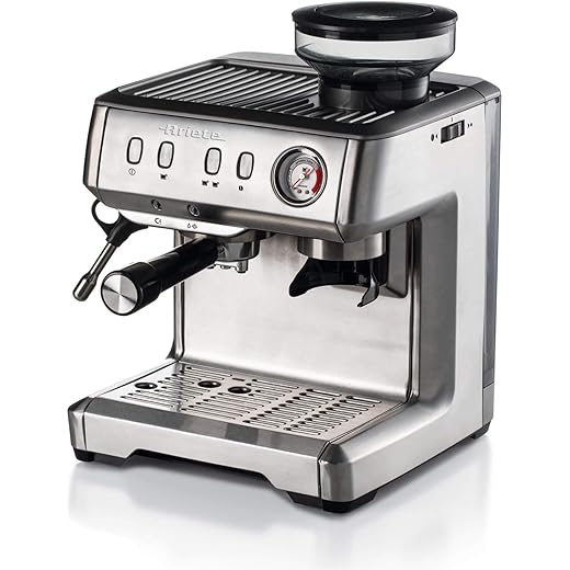 Ariete 1313 Espresso Machine by DeLonghi ? Semi Automatic Coffee Maker | 15-Bar Pressure | Make Espresso, Cappuccino, Latte & More | Bean to Cup coffee maker | 1600W | Silver | 2-Year Warranty