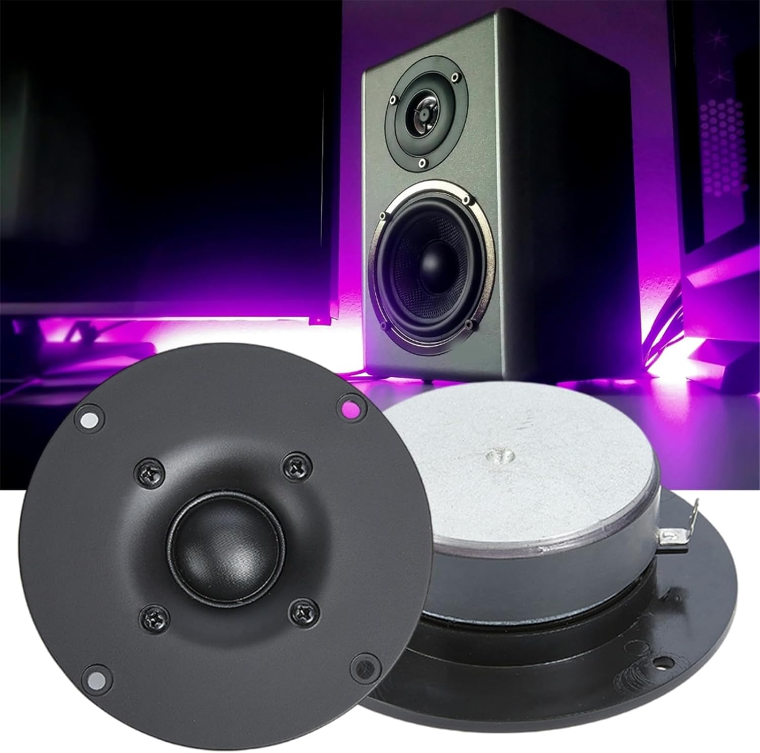 4Inch 30W 104mm Car Sound Speakers with 8Ohm Domes Tweeters for High Sensitivity and Clear Voice Full Ranges Domes Tweeters