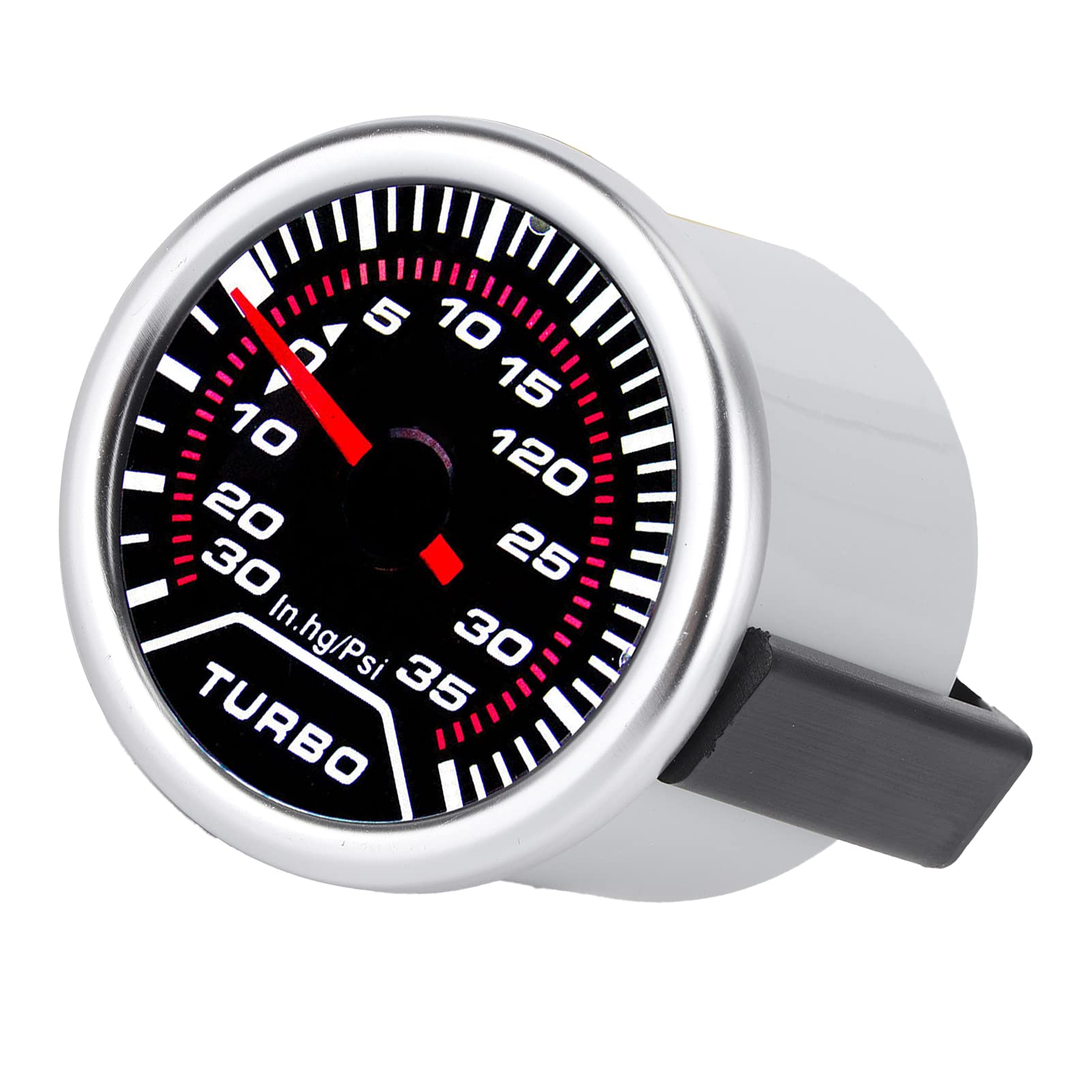Manometro Turbo Boost, Manometro Turbo Boost in Plastica Universale Misuratore della Pressione del Vuoto 35PSI Lente Fumé Quadrante LED 52mm