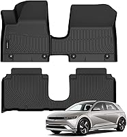 Vista 8 de Auxko Alfombrillas para todo tipo de clima, aptas para Hyundai Palisade 7 y 8 asientos 2020-2024 2025, juego de accesorios de goma de elastómero