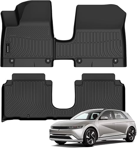 Miniatura 8 de Auxko Alfombrillas para todo tipo de clima, aptas para Hyundai Palisade 7 y 8 asientos 2020-2024 2025, juego de accesorios de goma de elastómero
