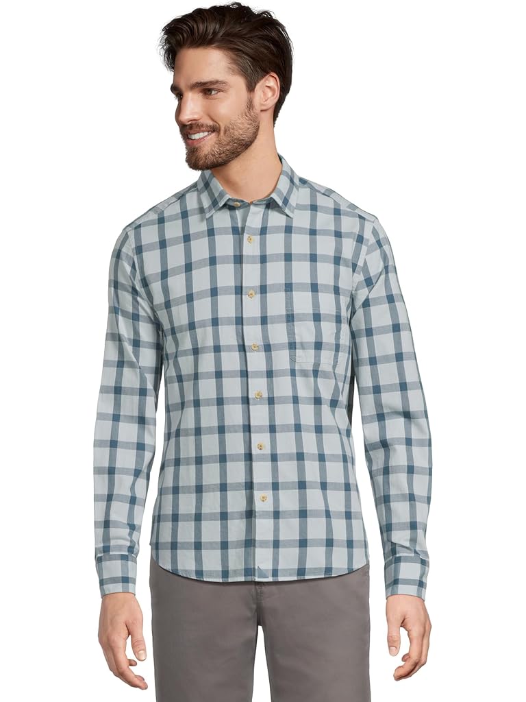 Blue UNTUCKit Long Sleeve Flannel Hartmann Shirt