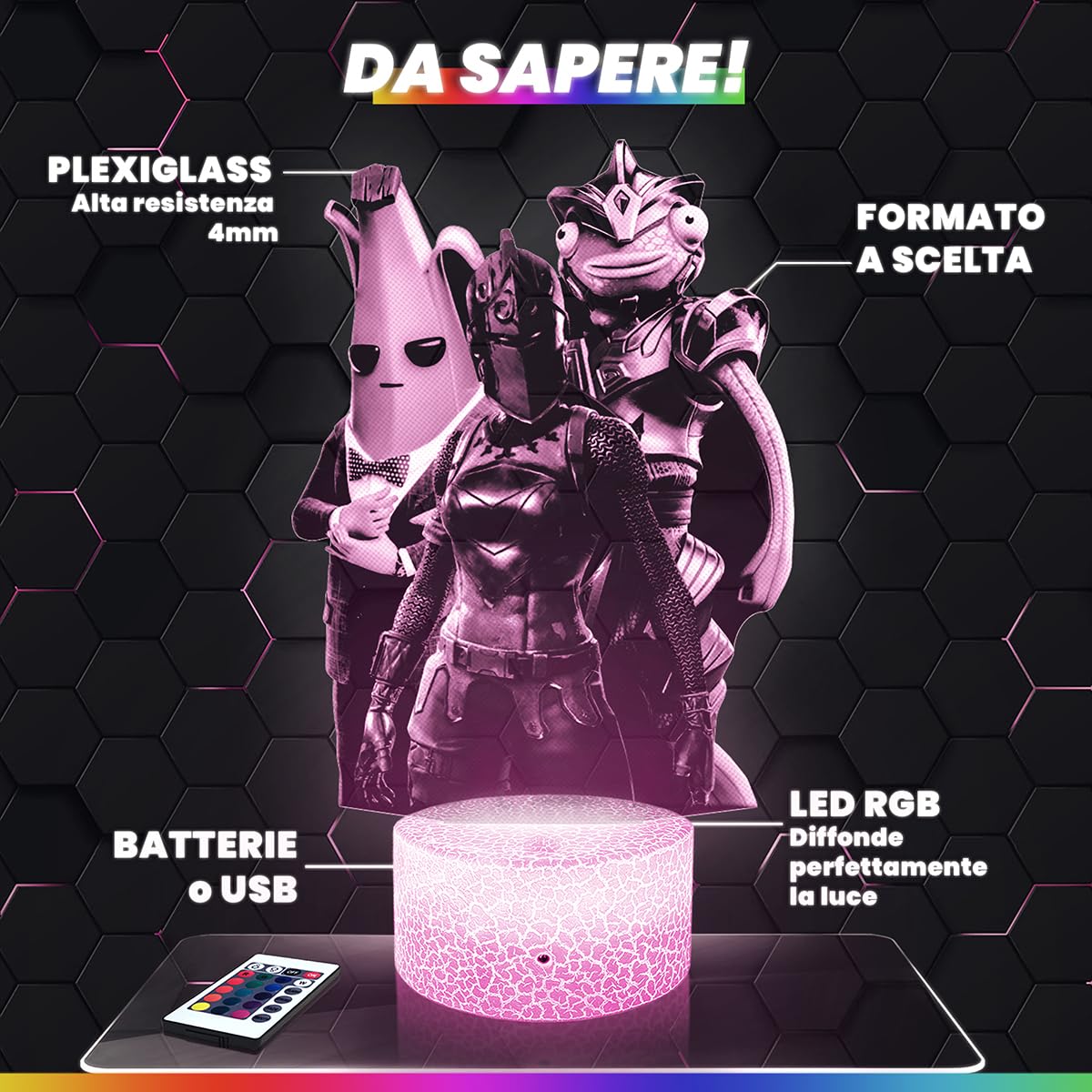 Lampephoto.fr - Lampada 3D G Theft 6 Decorazione bambino Gaming Gamer Videogiochi Idea Regalo Idea Regalo Decorazione Luce Notturna Deco, Idea Regalo Adolescente Originale, Illusione 3D Led Gadget TOP