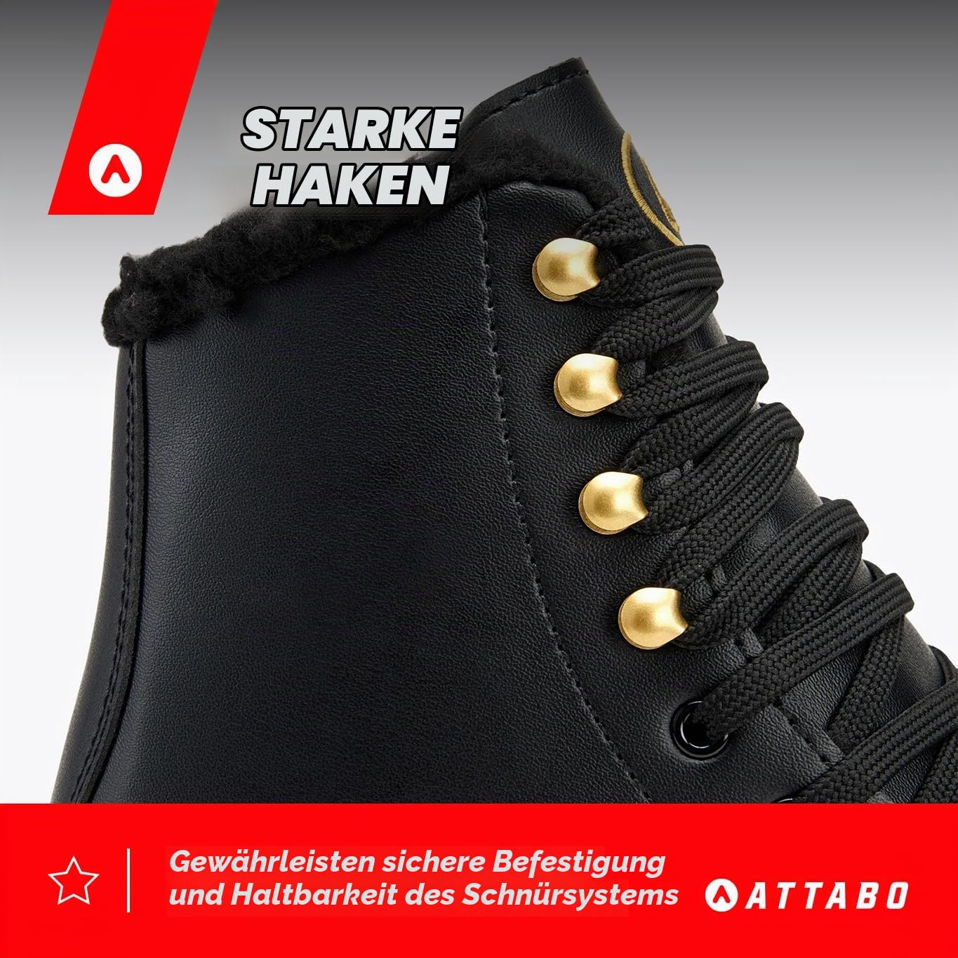 ATTABO ISLA Kinder Eiskunstlauf Schlittschuhe | PVC-Obermaterial | Edelstahlkufen | Verstärkte Knöchelstütze | Sicherer Halt & Komfort | Für Anfänger & Fortgeschrittene