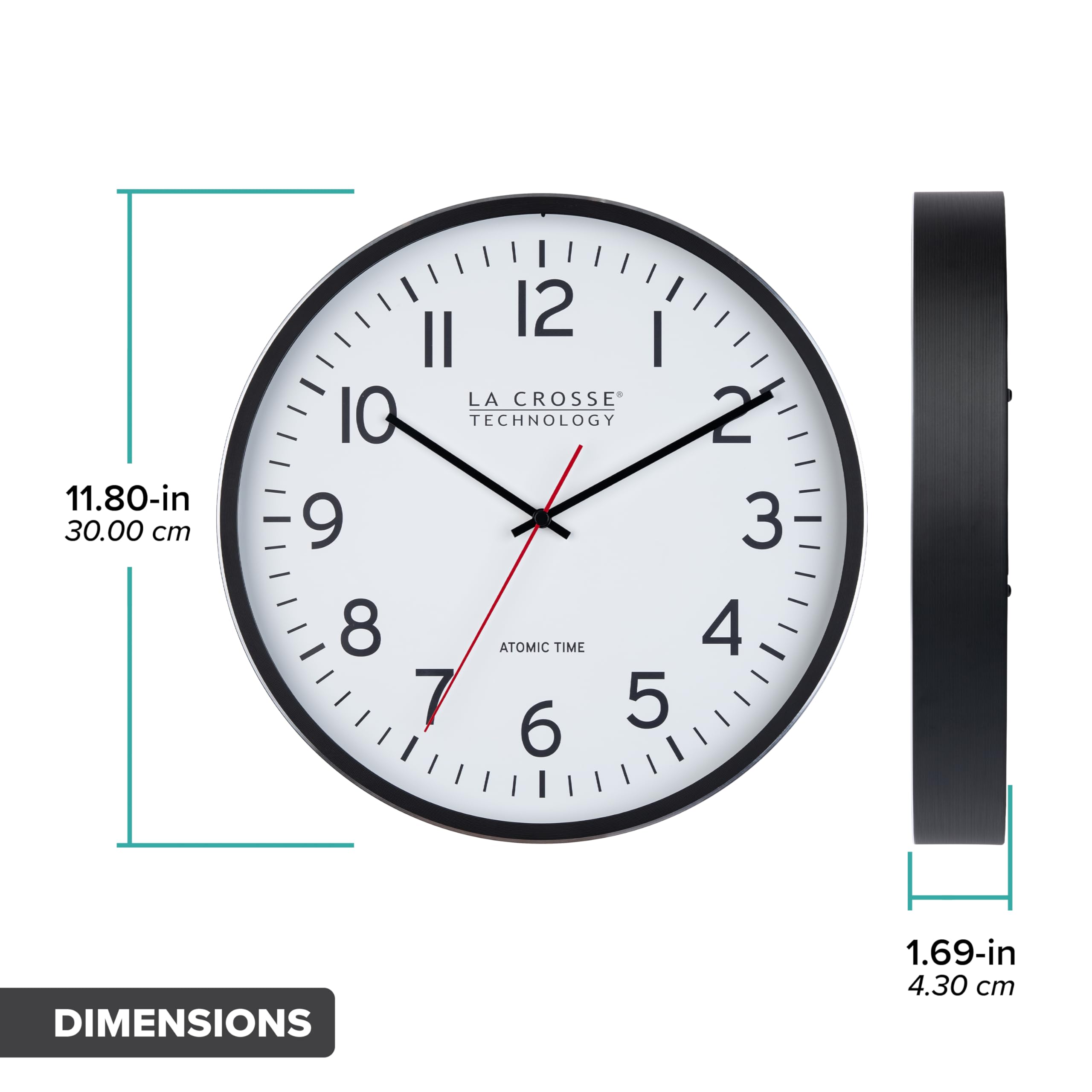 Amazon.com: La Crosse Technology 404-3730 11.8-inch Atomic Metal