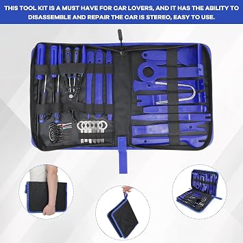 DUBULL 38Pcs Car Trim Removal Tool Kit, Automotive Plastic Panel Pry Set