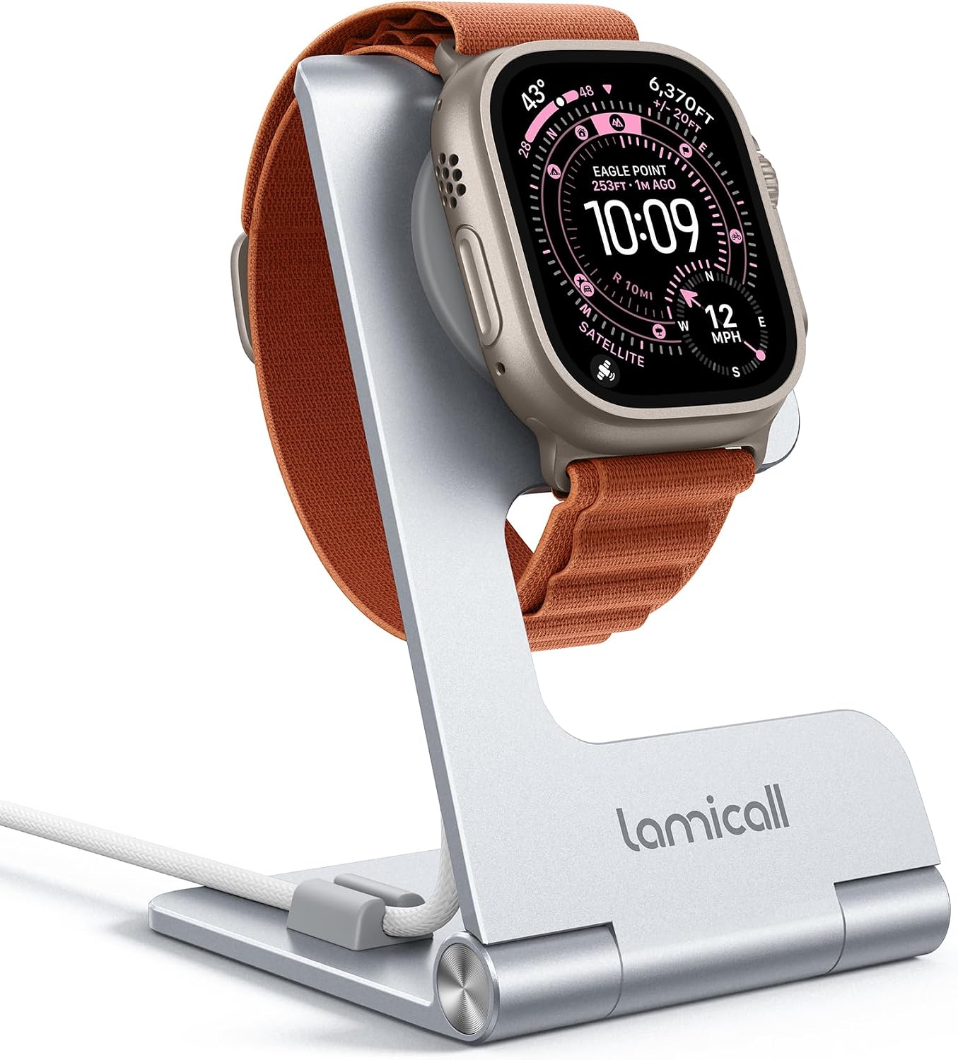 Lamicall Apple Watch Stand for Charger, Aluminum Desk Watch Charing Holder