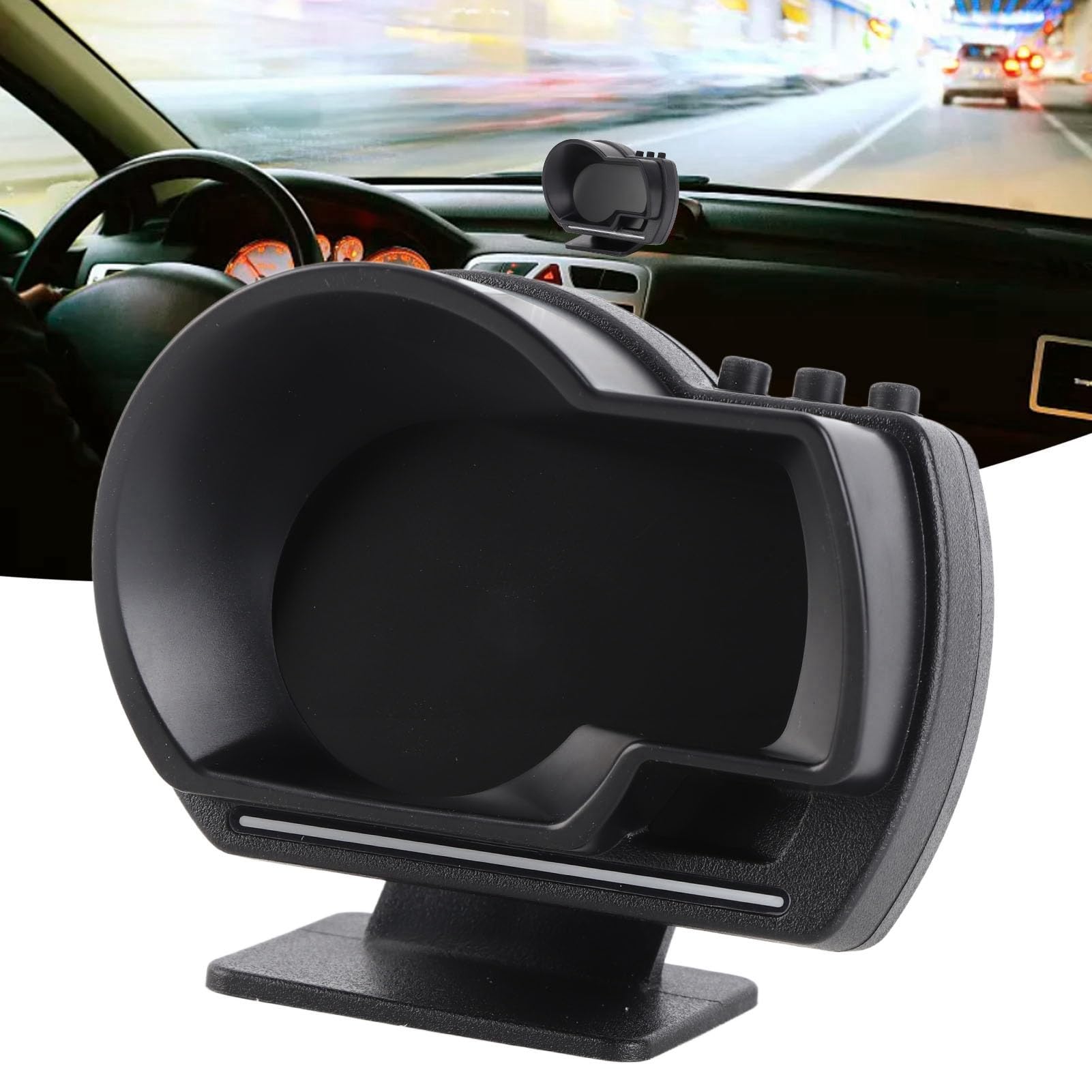 Auto HUD Head-Up Display AP6 OBD GPS Smart Messgerät Display LCD Dual System für Fahrzeuge Autos für die meisten Autos (schwarz)