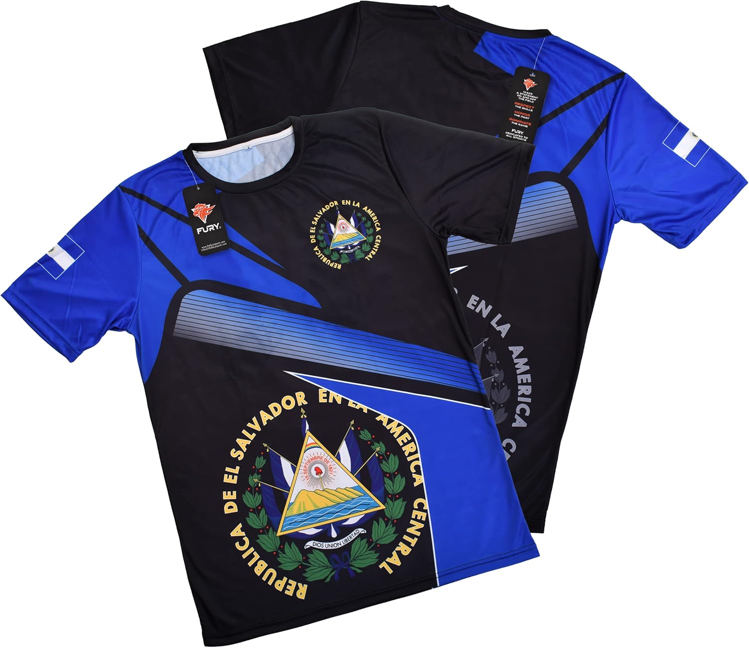 Fury El Salvador Soccer Jersey - Men/Women/Unisex/Hombres Camiseta de Futbol - Image 6