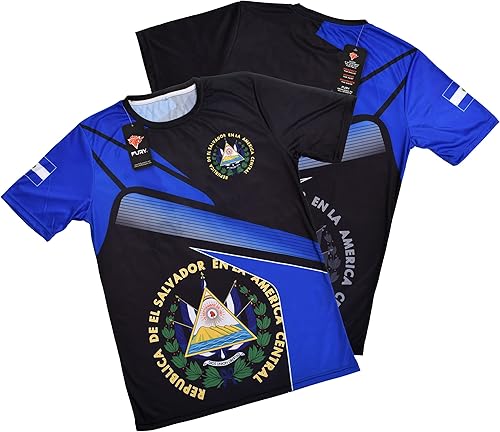 Miniatura 7 de Fury El Salvador Camiseta de Fútbol de El Salvador Jersey El Salvador Camiseta HombreMujerUnisexHombres