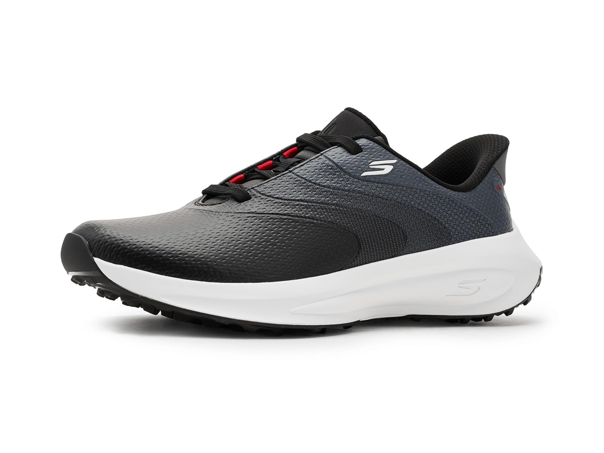 Skechers Men's Go Golf Mens Synthetic Upper Lace Up Spike Less Golf Shoe Slip-in Trainers, Black, 7.5 UK
