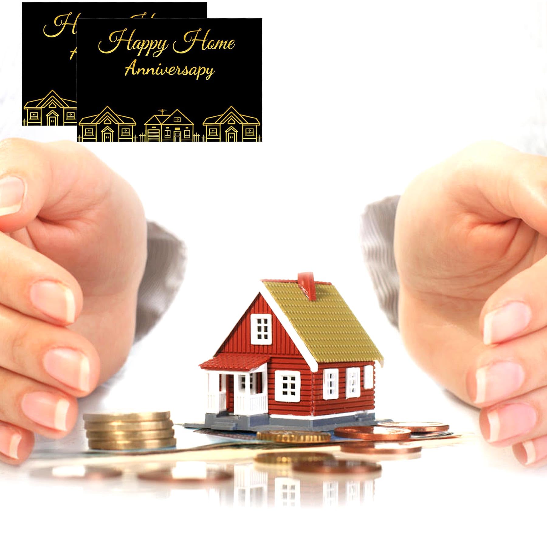 Tarjetas Agradecimiento Bienes Raíces Wootile Tarjetas De Agradecimiento  Para Agentes Inmobiliarios - 24 Tarjetas Postales Con Sobres - Felicitación  Nueva Casa Tarjetas Bienes Raíces, image size:1800x1800