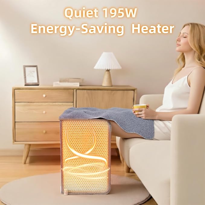 Calefactor Eléctrico Portátil Panel 195W 120V miniatura 3