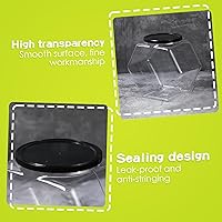 Vista 3 de Dandat 12 Pack 73 oz Hexagon Candy Jars Plastic Cookie Jars Bulk with Lid Clear Candy Containers for Kitchen Counter Wide Round Mouth Holders for