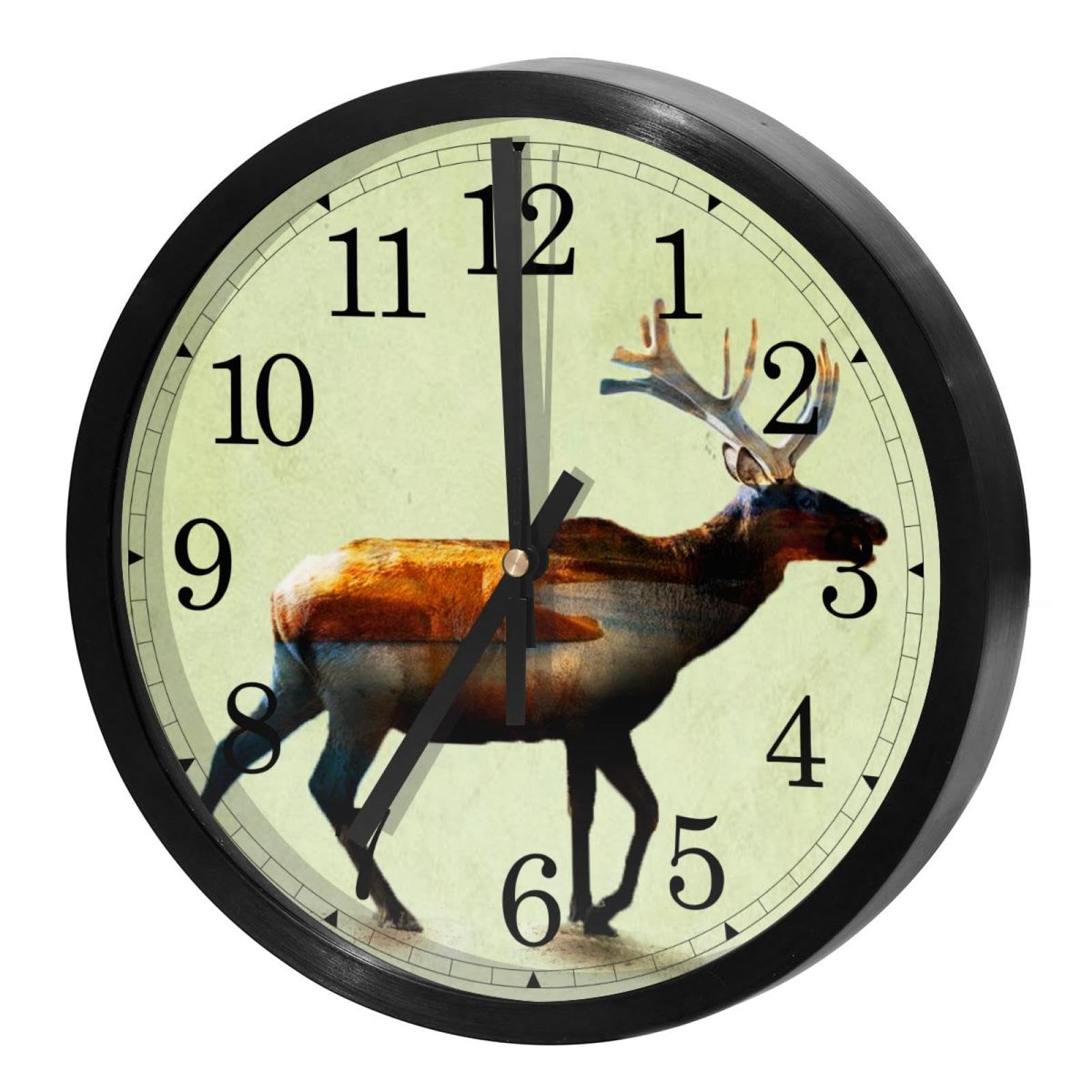 Horloge murale à quartz design élan avec mécanisme de précision