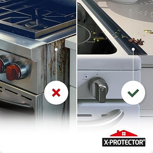 Miniatura 2 de X-Protector - Funda de silicona para huecos de estufa, protector de 50 x 2 pulgadas entre la estufa y el mostrador, relleno autoadhesivo de primera