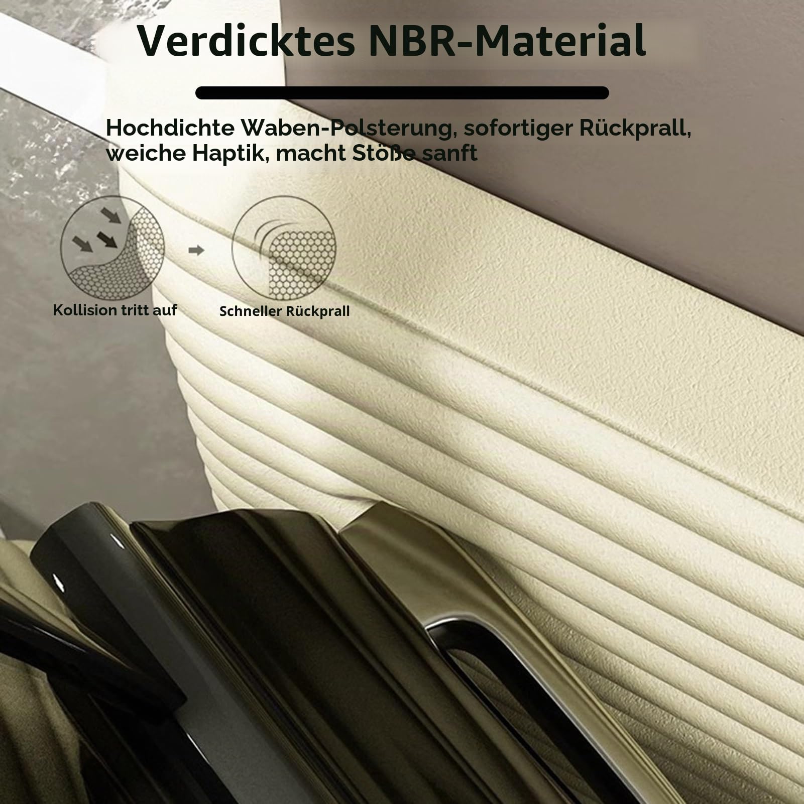 Garagen Wandschutz Garage Selbstklebend, für Auto Türkantenschutz, Garagen-Wandschutz Wandpolsterung, Kantenschutz Garage für Autotüren, Kann Geschnitten Werden Schaumstoff(Braun,500 cm x 20 cm)