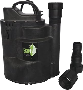 ECO-FLO Products SUP59 Automatic Submersible Utility Pump, 1/2 HP, 2,520 GPH