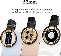 Vista 2 de Clip de rosca universal portátil de 2.047 in para teléfono celular, asistente de cámara, filtros de lente y efectos, para iPhone, Samsung y otros