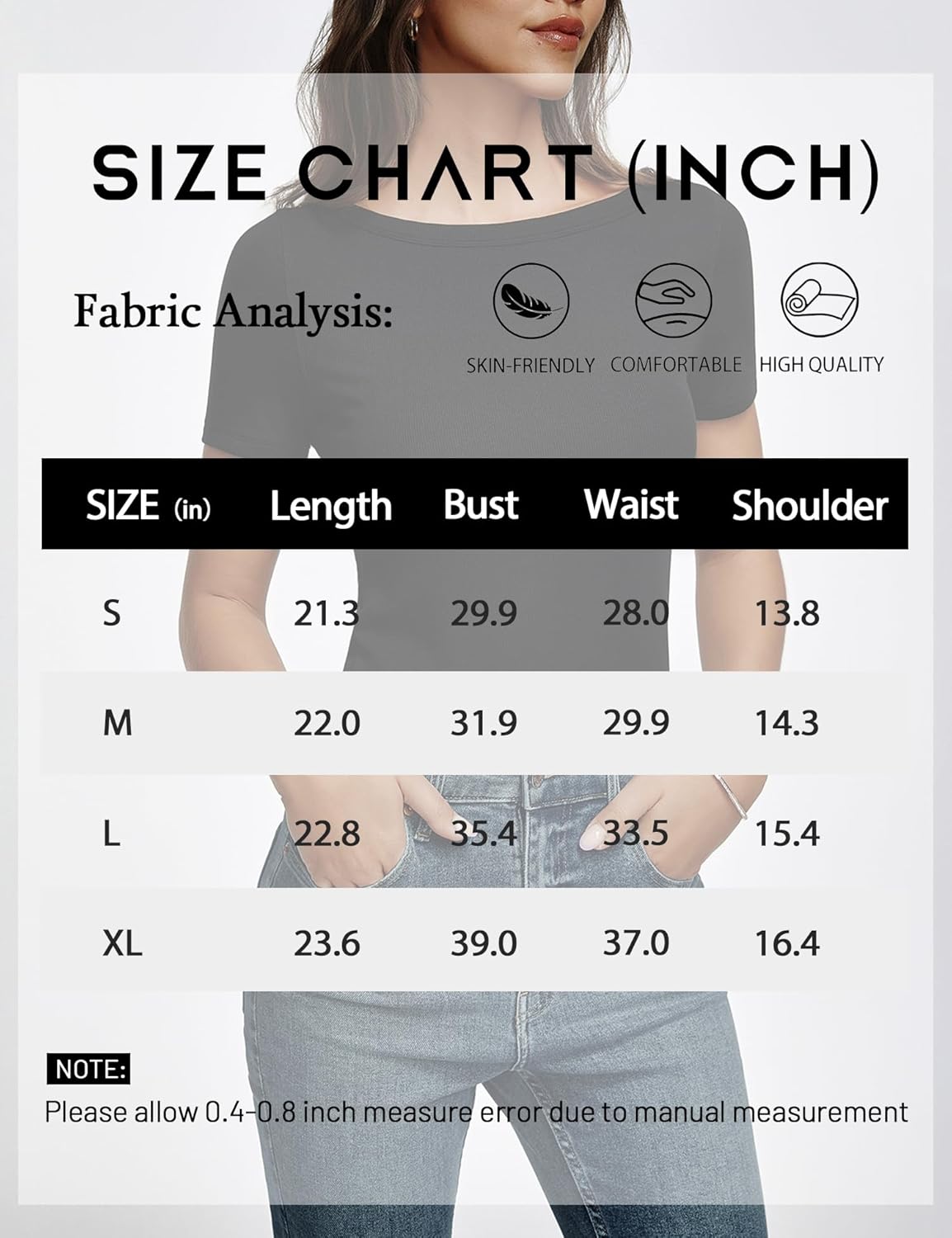Short Sleeve Shirts for Women Crew Neck T Shirts Fitted Casual Basic Tees Summer Round Neck Causal Fashion Tops 2026 - Image 6