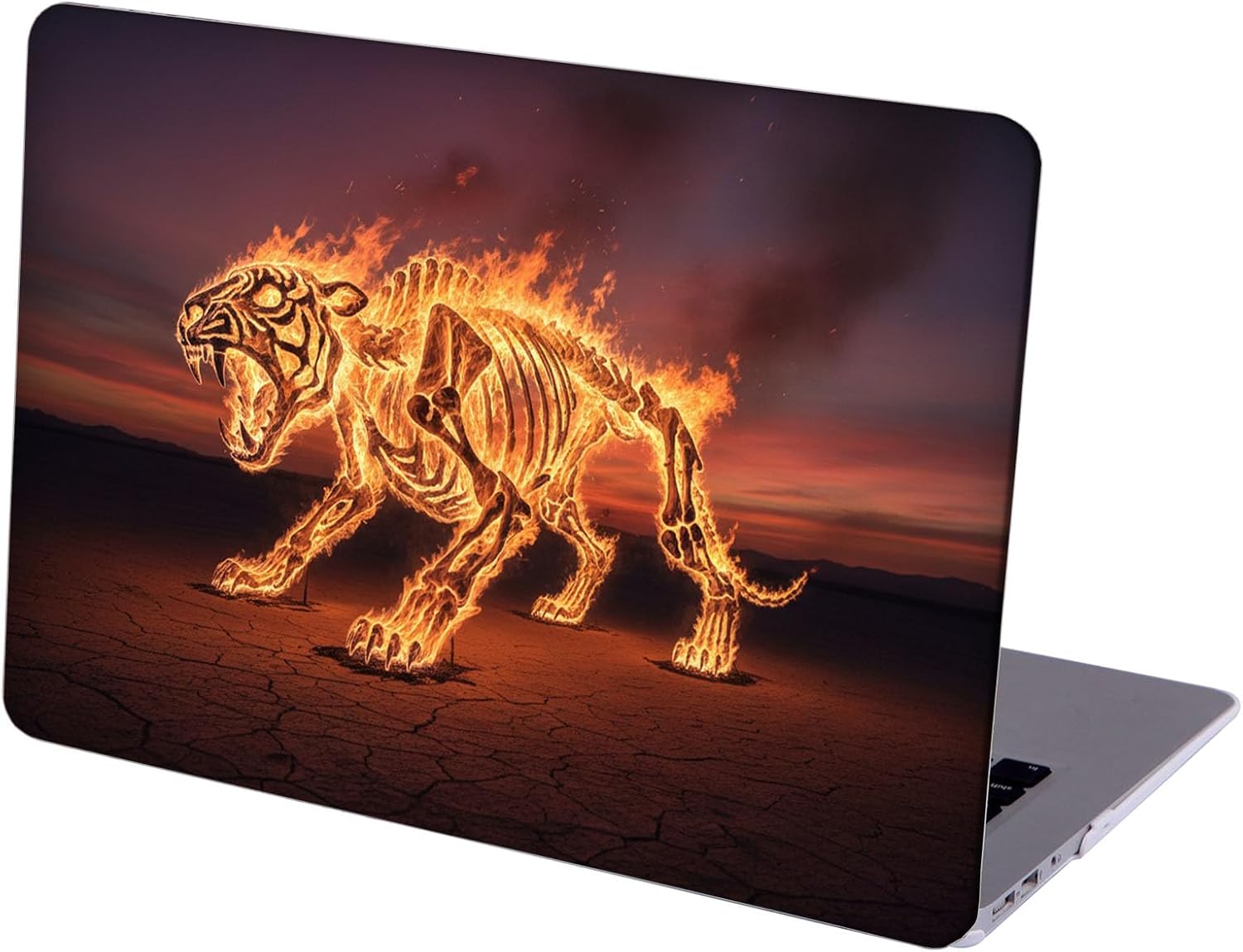 Compatible with MacBook Neo 13-inch, Hard Shell Case with Keyboard Cover and Screen Protector (A3404 A18 Pro chip, 2026 Release) - Tiger Skeleton MC22610