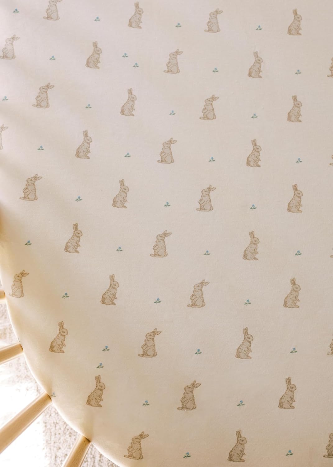 Oilo Crib Sheet, Breathable Turkish Cotton Jersey Fitted, 300 Thread Count, Machine Washable, Designed for Standard Crib Mattresses and Toddler Beds (28" x 52" x 6"), Bunny