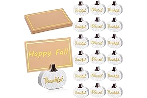 Tradder 18 Pcs Mini Pumpkin Place Card Holders: Enhance Your Thanksgiving Feast
