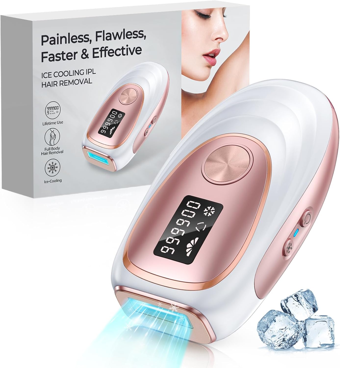 ZKMAGIC IPL Laser Hair Removal – Painless & Long Lasting, Ice Cooling Hair Removal Device with 5 Levels & 2 Flash Modes, Full Body Use, for Women and Men at Home ZKMAGIC IPL Laser Hair Removal – Painless & Long Lasting, Ice Cooling Hair Removal Device with 5 Levels & 2 Flash Modes, Full Body Use, for Women and Men at Home
